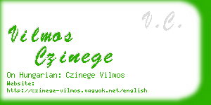 vilmos czinege business card